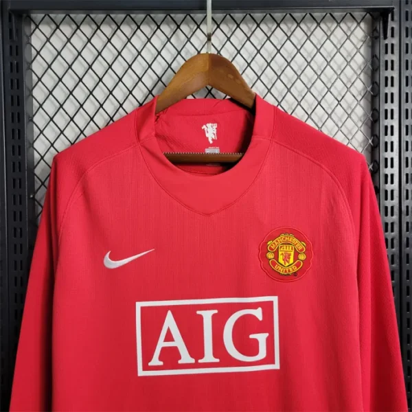 Manchester United 2007-08 Home Full Sleeve | Retro Jersey