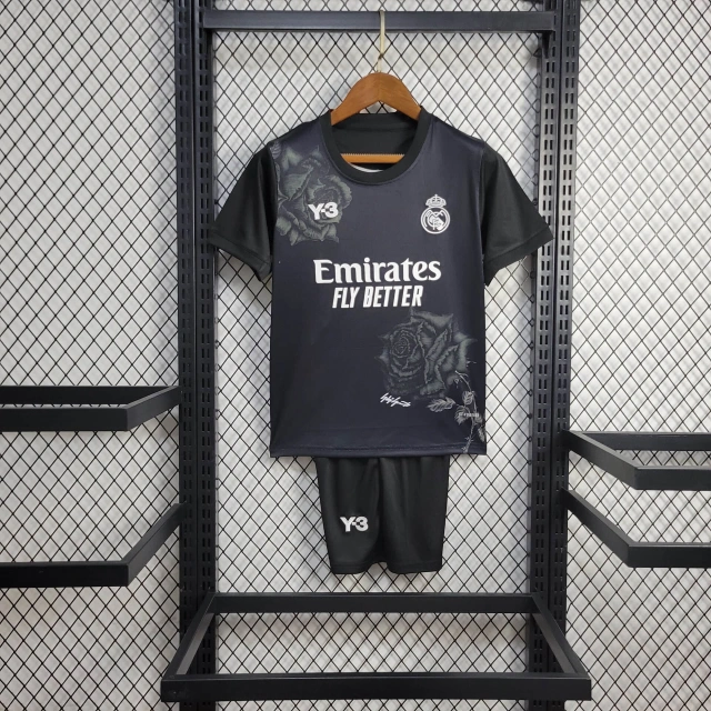 Real Madrid 23-24 Fourth Y-3 Black | Kids Jersey